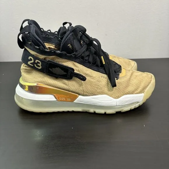 NIKE Air Jordan Proto Max 720 Men’s Shoes 9.5 Club Gold Black Jumpman BQ6623-700