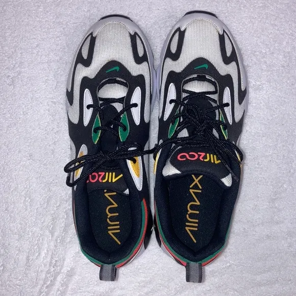 Nike Air Max 200 Rasta Shoes World Stage AT5627-100 Sz 10