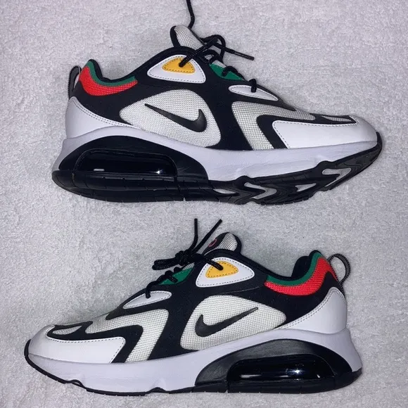 Nike Air Max 200 Rasta Shoes World Stage AT5627-100 Sz 10