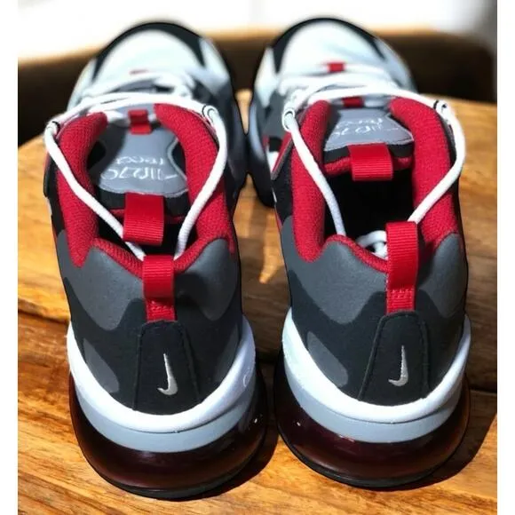 Nike Air max 270 React BQ0103 Red Black Training Shoes Kids 5Y Fast Ship