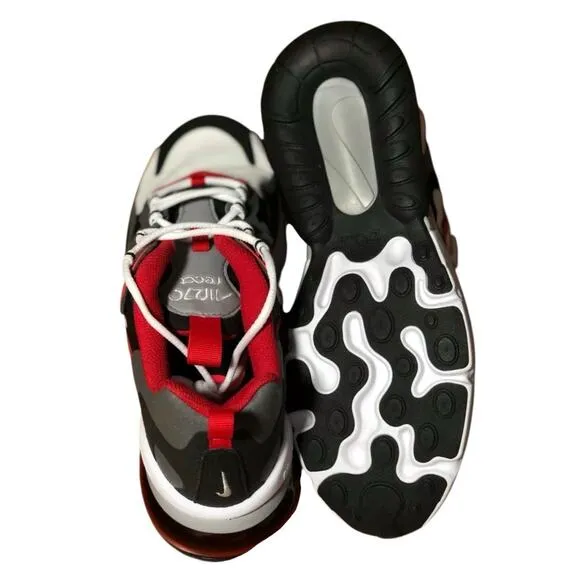 Nike Air max 270 React BQ0103 Red Black Training Shoes Kids 5Y Fast Ship