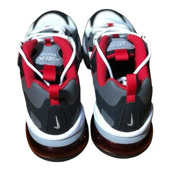 Nike Air max 270 React BQ0103 Red Black Training Shoes Kids 5Y Fast Ship