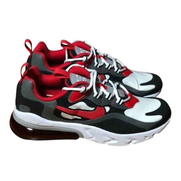 Nike Air max 270 React BQ0103 Red Black Training Shoes Kids 5Y Fast Ship