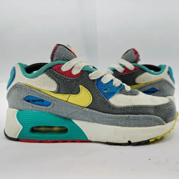 Nike Air Max 90 &quot;Sprung&quot; (PS) Kids' Shoes Phantom Celery Grey Pink DQ7761-001