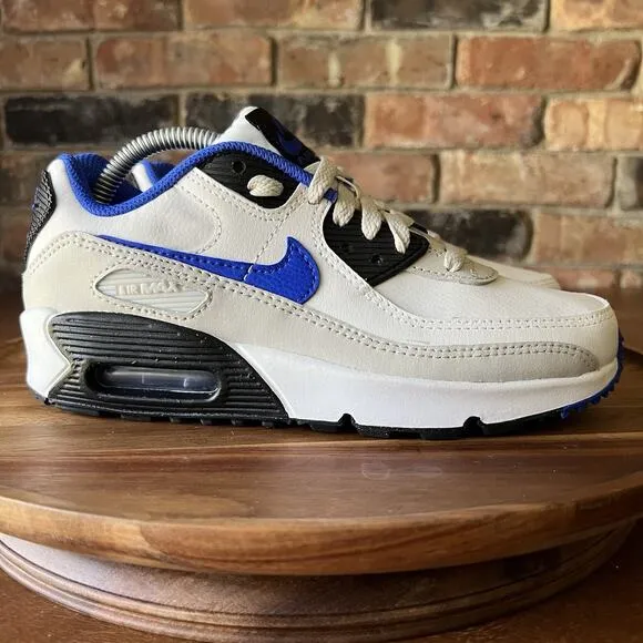 Nike Air Max 90 LTR White Racer Blue Shoes Sneakers Youth 4 Women’s 5.5