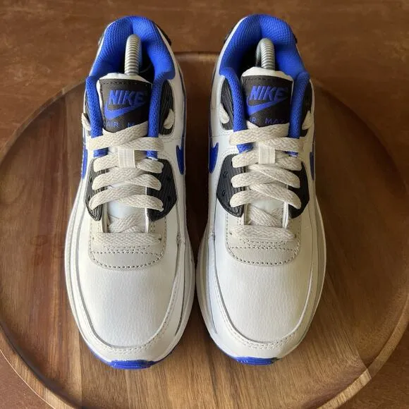 Nike Air Max 90 LTR White Racer Blue Shoes Sneakers Youth 4 Women’s 5.5
