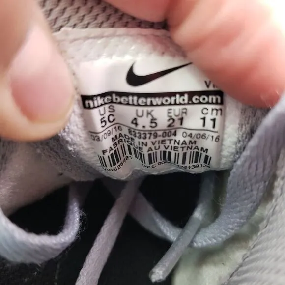 Nike Air Max 90 Toddler Size 5C Silver Pink Sneaker Shoes