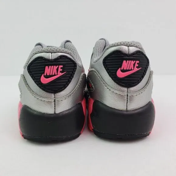 Nike Air Max 90 Toddler Size 5C Silver Pink Sneaker Shoes