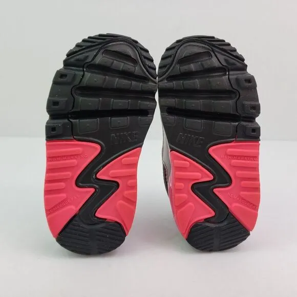 Nike Air Max 90 Toddler Size 5C Silver Pink Sneaker Shoes