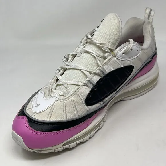 Nike Air Max 98 SE Shoes Mens 10.5 Womens 12 White Black China Rose Pink Sneaker
