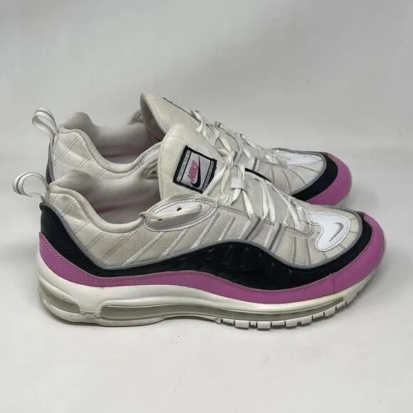 Nike Air Max 98 SE Shoes Mens 10.5 Womens 12 White Black China Rose Pink Sneaker