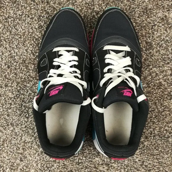 Nike Air Max Lunar 443915-002 Size 11 M Black Blue Running Training Mens Shoes