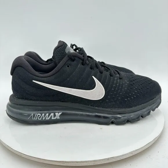 Nike Air Max Men Size 9.5 849559-001 Black Silver white Training Shoes