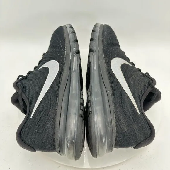 Nike Air Max Men Size 9.5 849559-001 Black Silver white Training Shoes