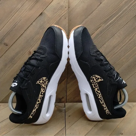 Nike Air Max SC Leopard Print Athletic Sneakers Womens Size 10.5 Black Shoes