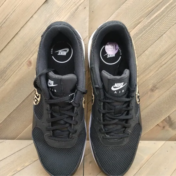 Nike Air Max SC Leopard Print Athletic Sneakers Womens Size 10.5 Black Shoes