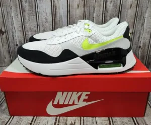 Nike Air Max Systm Men's 11.5 Shoes Sneakers White/Volt/Black DM9537-100 NWB