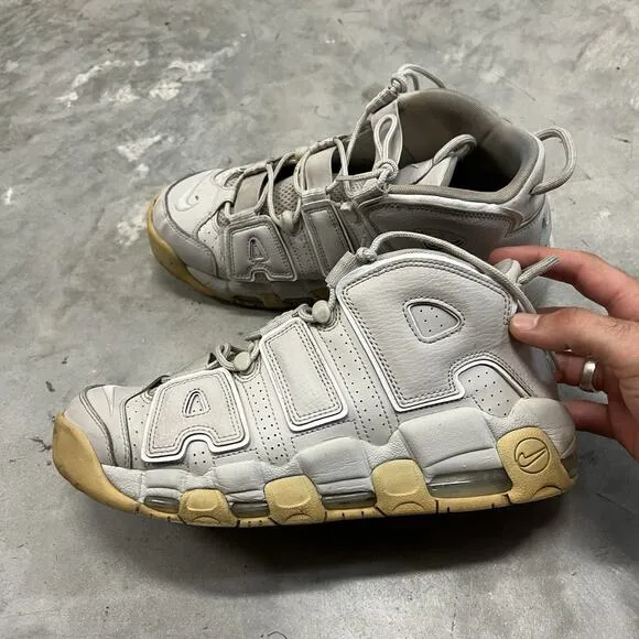 Nike Air More Uptempo Light Bone - Mens Sz 10 - Basketball Shoes Sneakers