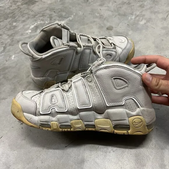 Nike Air More Uptempo Light Bone - Mens Sz 10 - Basketball Shoes Sneakers