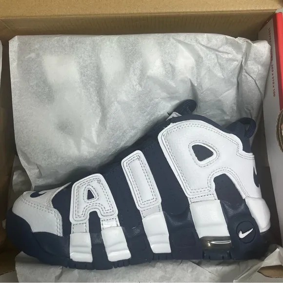 Nike Air More Utempo PS Pre School USA Midnight Navy Size 2Y NEW
