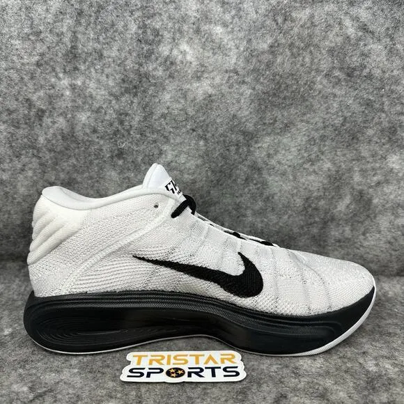 Nike Air Zoom GT Hustle 3 Basketball Shoes Mens Sz 10 White Black Promo HM0268