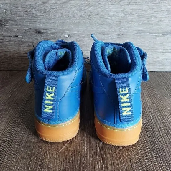 Nike Air Force 1 MID LV8 GS Size 6.5Y Blue Athletic Shoes Sneakers 820342-400