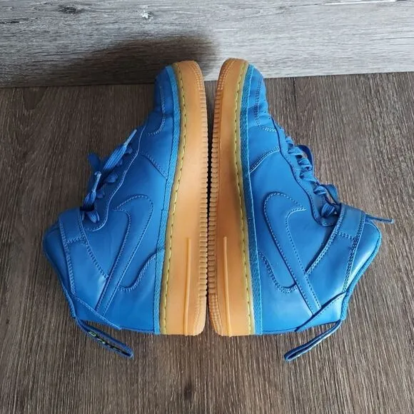 Nike Air Force 1 MID LV8 GS Size 6.5Y Blue Athletic Shoes Sneakers 820342-400