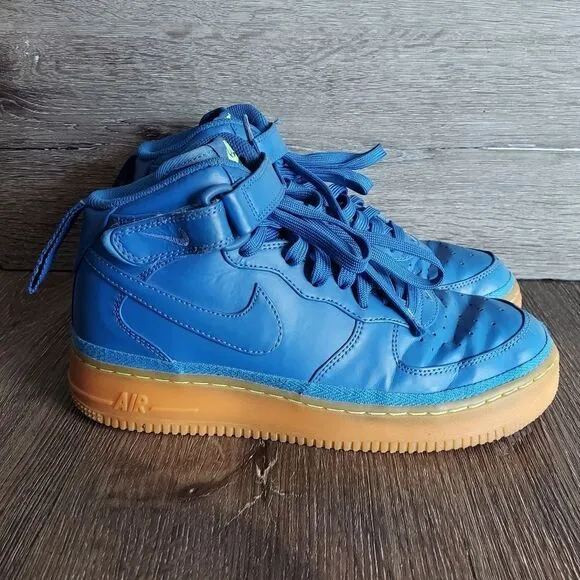 Nike Air Force 1 MID LV8 GS Size 6.5Y Blue Athletic Shoes Sneakers 820342-400