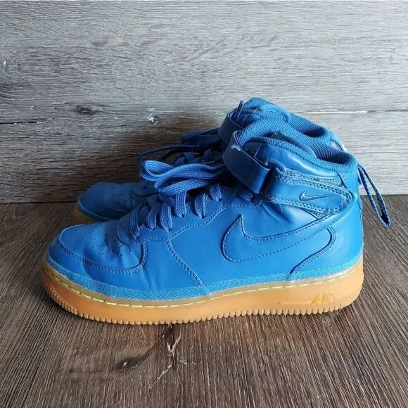 Nike Air Force 1 MID LV8 GS Size 6.5Y Blue Athletic Shoes Sneakers 820342-400