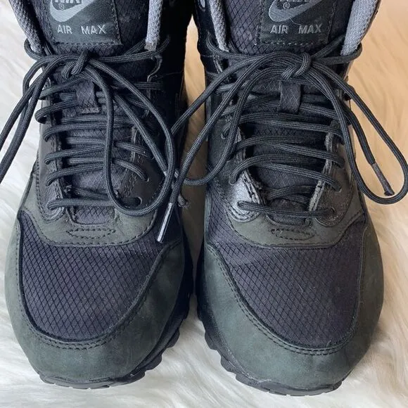 Nike Air Max 1 Mid Sneakerboot Women's Shoes Black/Dark Grey/ Size 7
