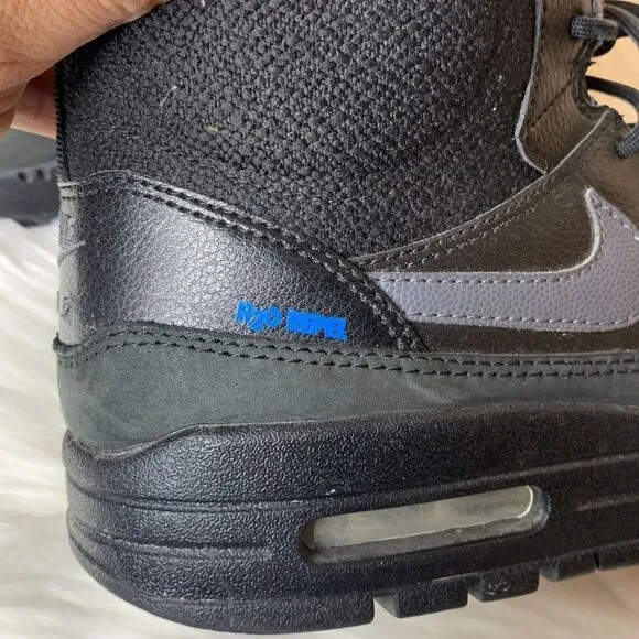 Nike Air Max 1 Mid Sneakerboot Women's Shoes Black/Dark Grey/ Size 7