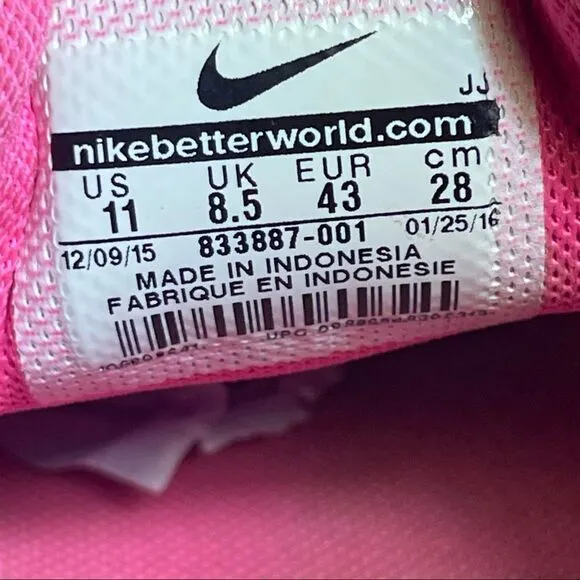 Nike Air Max Thea EM Running Training Black Pink Casual Shoes Womens Size 11