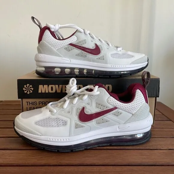 Nike Air Max Genome(GS) White Dark Beetroot Women 6.5/Big Kid 5Y(CZ4652-105)