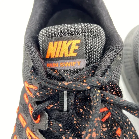Nike Black and Orange Athletic Shoes Men’s Run Swift SE 7.5