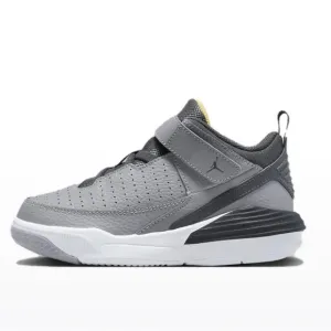 Nike Boys Air Jordan Max Aura 5 DZ4354-007 Gray Basketball Shoes Sneakers Sz 3Y