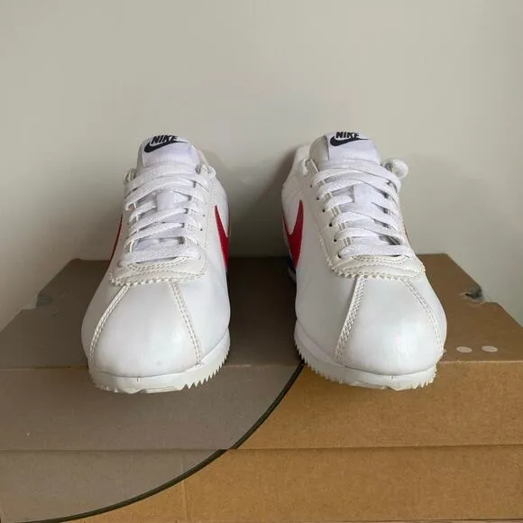 Nike Cortez Forrest Gump Red White Blue Women Running Shoes 807471-103 - SZ 7.5