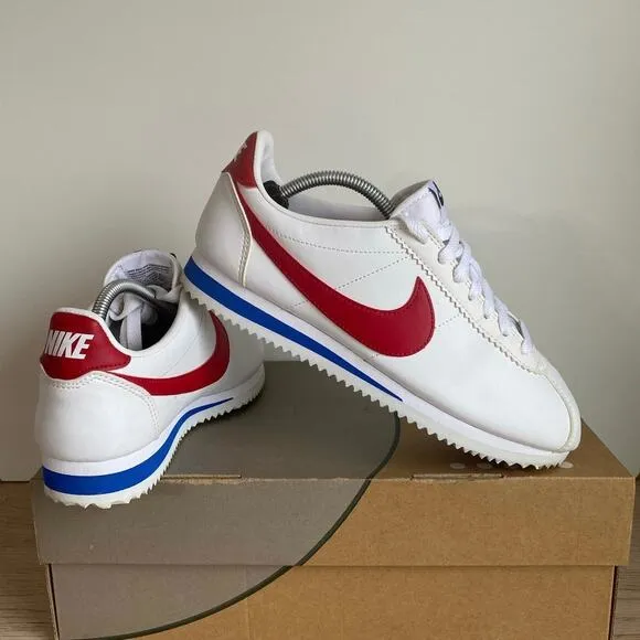 Nike Cortez Forrest Gump Red White Blue Women Running Shoes 807471-103 - SZ 7.5