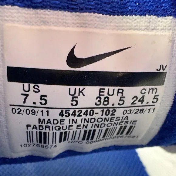 Nike Dual Fusion ST2 Women's Blue White Shoes Sneakers 454240-102 Size 7.5