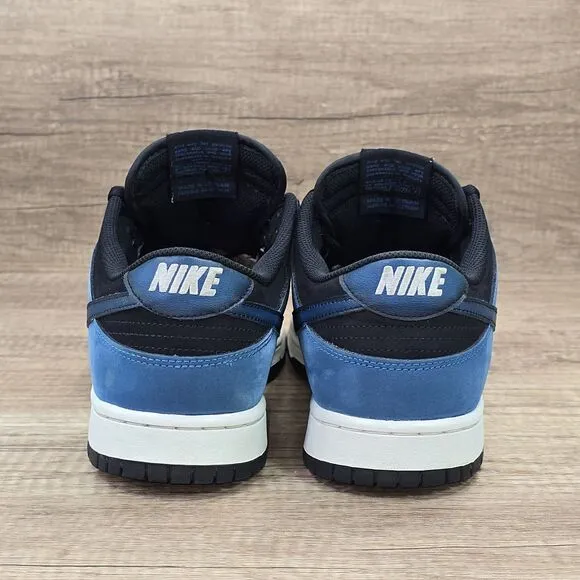 Nike Dunk Low Men's Size 11 White Industrial Blue Black Sneakers (FD6923-100)