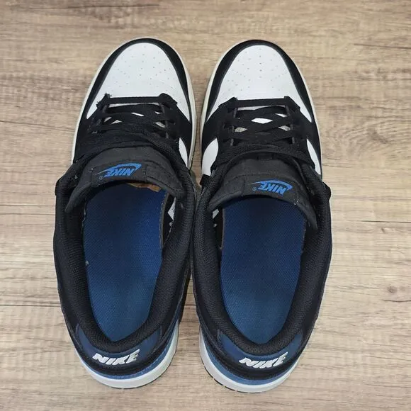 Nike Dunk Low Men's Size 11 White Industrial Blue Black Sneakers (FD6923-100)