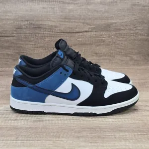 Nike Dunk Low Men's Size 11 White Industrial Blue Black Sneakers (FD6923-100)
