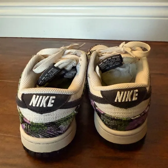 Nike Dunk Low Next Nature Floral Tapestry Sneakers-Size 5.5