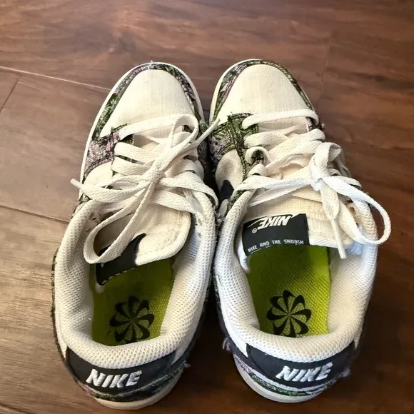 Nike Dunk Low Next Nature Floral Tapestry Sneakers-Size 5.5