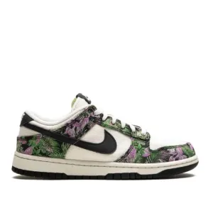 Nike Dunk Low Next Nature Floral Tapestry Sneakers-Size 5.5