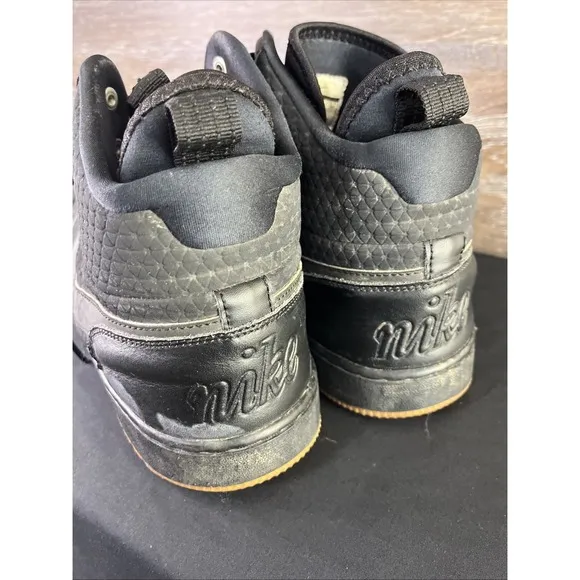 Nike Ebernon Mid Winter Black Gum Mens Shoes AQ8754-001 Size 12 Sneakers