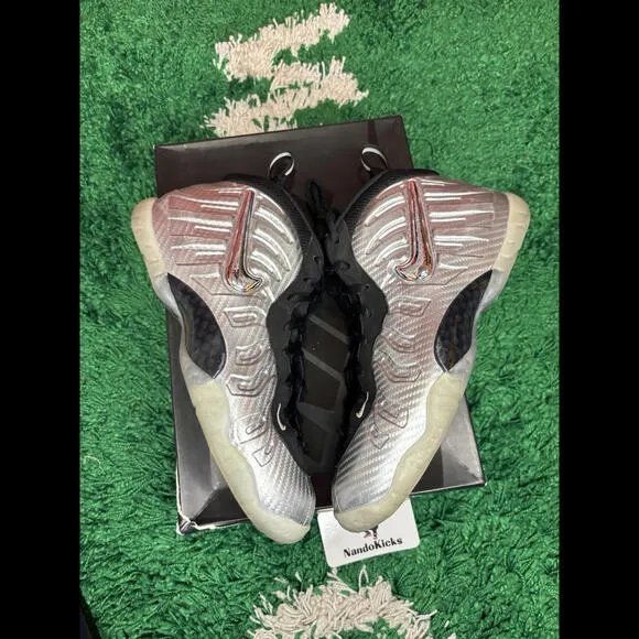 Nike Foamposite Pro GS Youth Sz Size 7Y Shoes Silver Surfer 2018 644792-007