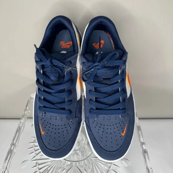Nike Forcé 58 SB Men’s Midnight Navy-Orange Sneakers Size 5.5 NWOT