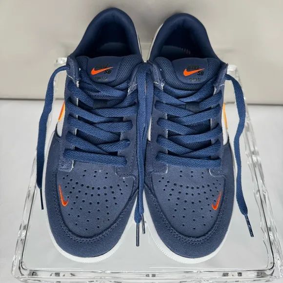 Nike Forcé 58 SB Men’s Midnight Navy-Orange Sneakers Size 5.5 NWOT