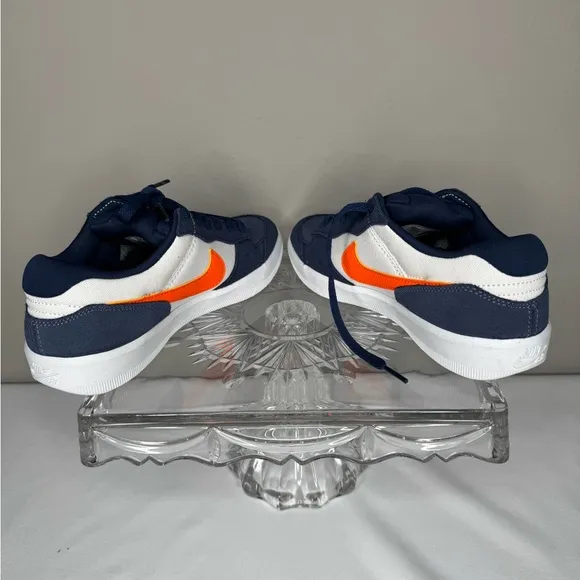 Nike Forcé 58 SB Men’s Midnight Navy-Orange Sneakers Size 5.5 NWOT