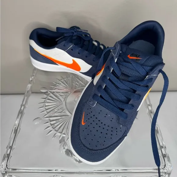 Nike Forcé 58 SB Men’s Midnight Navy-Orange Sneakers Size 5.5 NWOT